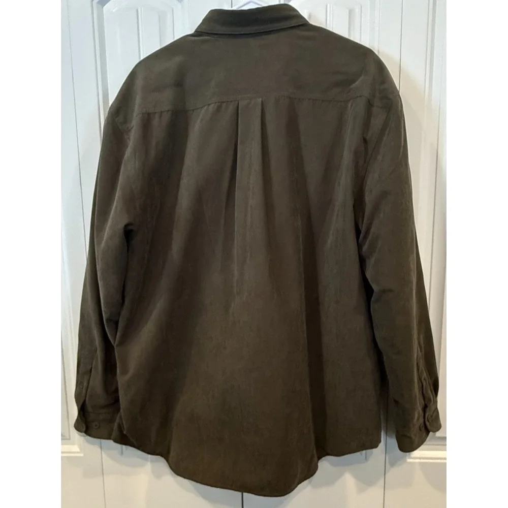 Ozark Trail Men's Large Brown Field Jacket Shirt Jacket Outdoor Utility 100% Pol